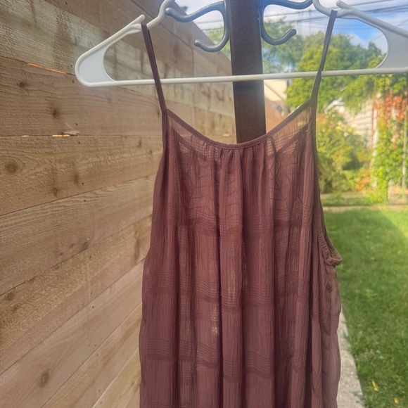 Piplette Beautiful sheer brown detailed maxi dress large - Picture 8 of 9